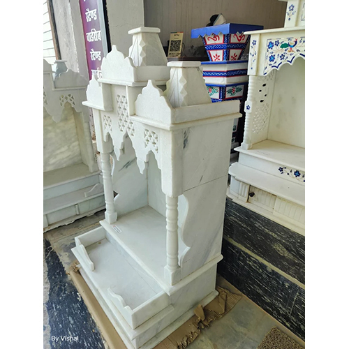 Hand Carving Marble Ram Mandir Temple - Color: White