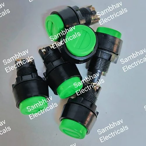 VRD PNO Panel Push Button - Plastic Material, Multiple Sizes Available, Green & Black Color Options | Lightweight, Easy to Install, Durable Design