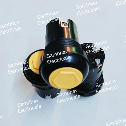 VRD AHD Panel Push Button - Plastic, Different Size, Yellow | Rated Voltage 240V, Max Current 10A, Durable Push-Button Design for Versatile Use