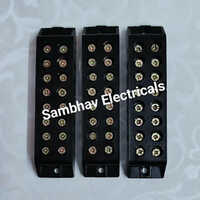 30-8 Bakelite Connector Strip - Rated Voltage 220-440v, 50hz Frequency, Black Color | 1 Year Warranty, Versatile Electrical Application