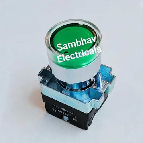 Luminous Push Button - Color: Green