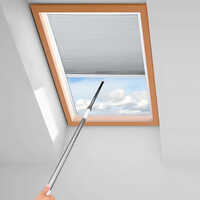 Aluminium Skylight Blinds - High-quality Aluminium, Vertical Pattern - Flame Retardant, Sleek Grey Design, Easy Adjust Mechanism For Home & Office Spaces
