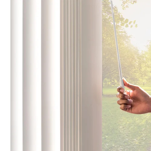 PVC Vertical Blind - High-Quality PVC, 1.98 Meter Width, Plain White Design | Easy to Install, Perfect for Home or Office Use, Light Control