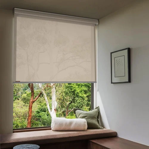 PVC Roller Blinds - PVC Material, 121.9 cm Width | Vertical Design, Moisture Resistant, Smooth Roller Mechanism, Easy to Maintain