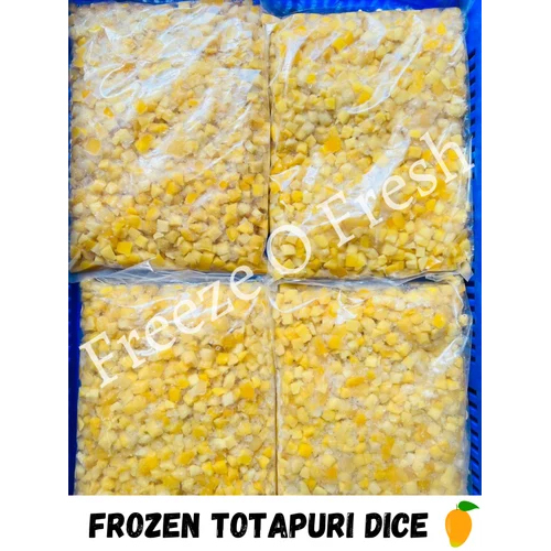 Frozen Totapuri Mango Cubes - Color: Yellow