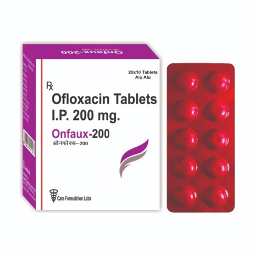 Ofloxacin IP 200 mg. tab ( Red )