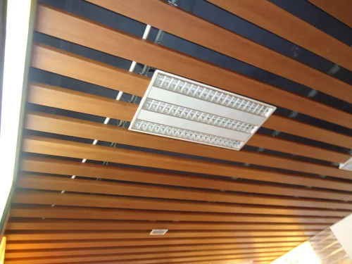 vindsil Wood Grain Powder Coating On Baffle Ceiling