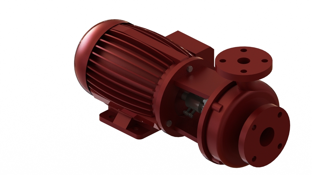 Industrial Monoblock Metallic Backpullout Pumps - Flow Rate: Upto 150 Ma /Hr