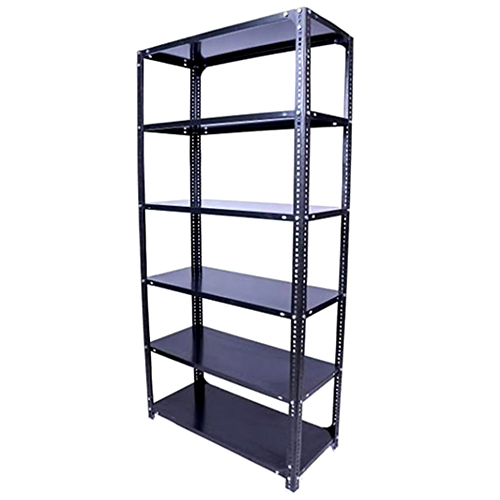 Slotted Angle Racks - Metal, Various Sizes, Black | Rectangular Design for Industrial Applications