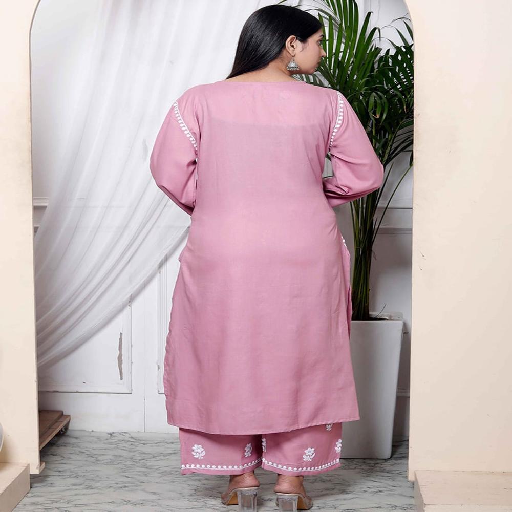 Hawkthestock Women Viscose Rayon Kurta Pant Dupatta Set