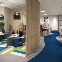 Welspun Nylon Carpet Tiles - 1500 Gsm | Customized Color And Shape, Modern Design, Washable, Printed Pattern, Rectangular Shape For Commercial Office