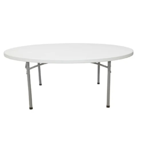 Folding Round Table For Tent - Color: White