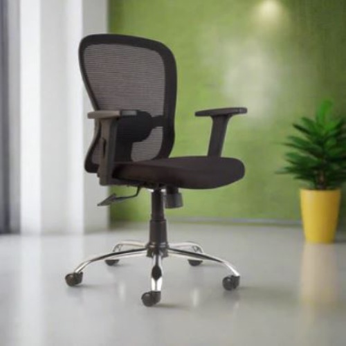 Black Office Chair - Finish: Polished