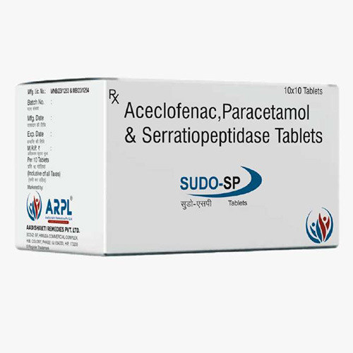 Sodo-SP Aceclofenace Paracetamol and Serratiopeptidase Tablets
