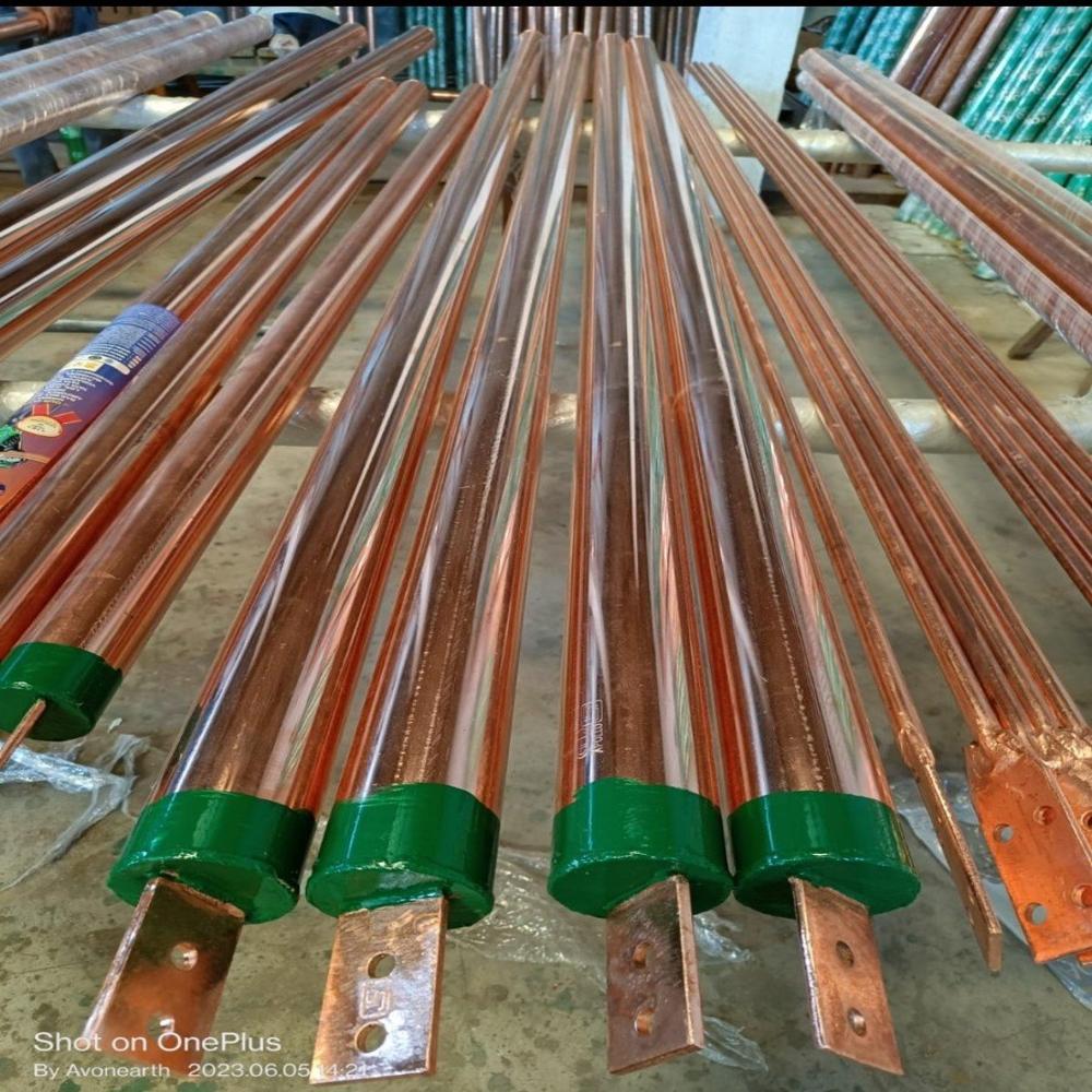 Copper Bonded Earthing Rod - Durable Copper Alloy Material, High Conductivity Performance | Enhanced Lightning Protection, Corrosion Resistant