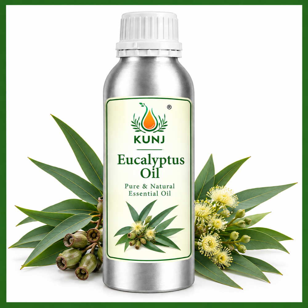 Eucalyptus Oil - 1 kg Liquid , 95-100% Pure Essential Oil from Leaves & Flowers for Aromatherapy and Natural Decongestion