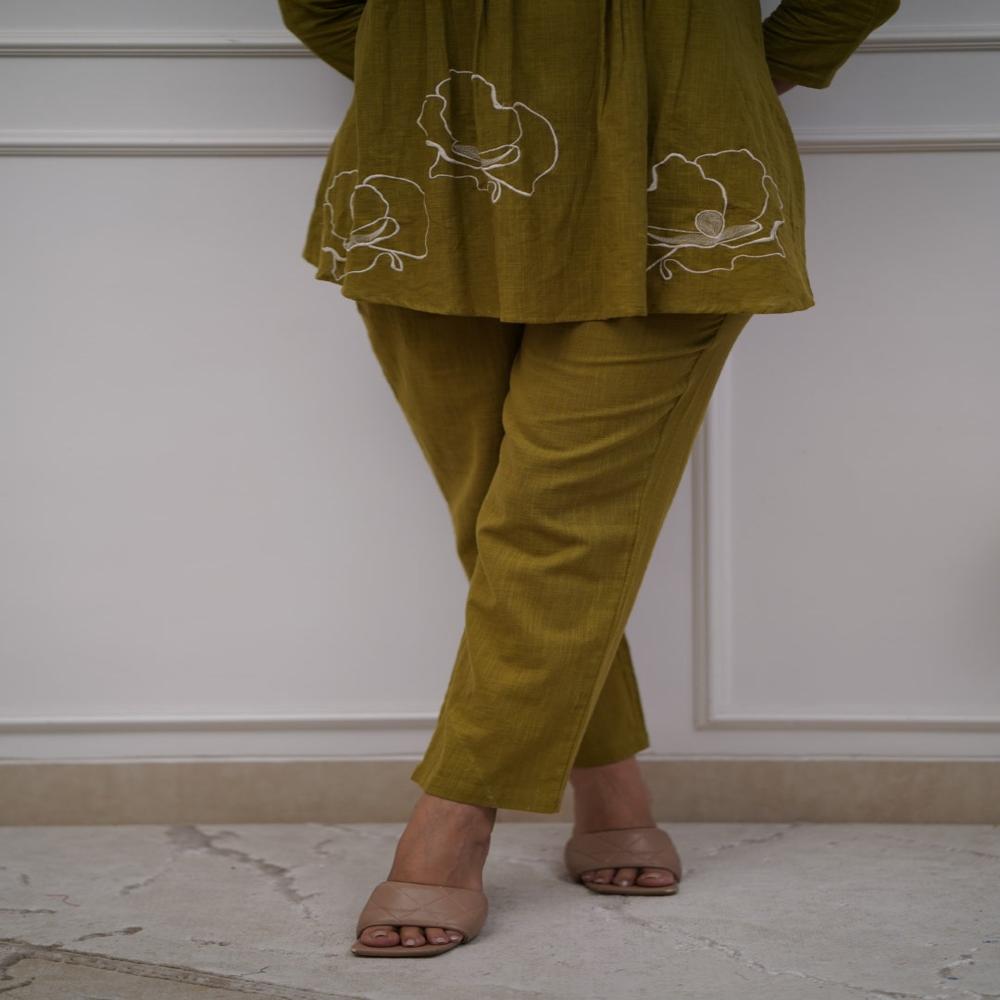 Alia Rayon Green Printed Kurta pant