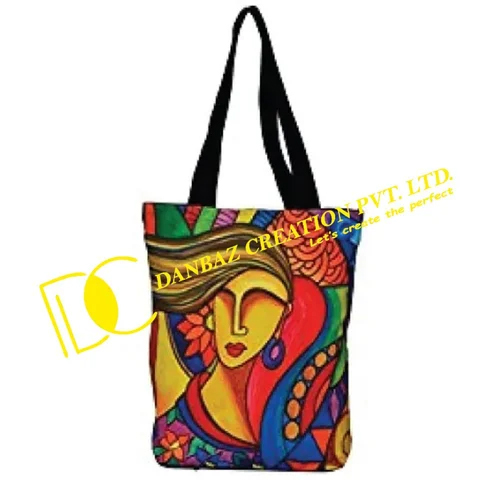 Printed Canvas Bag - Color: Multicolor