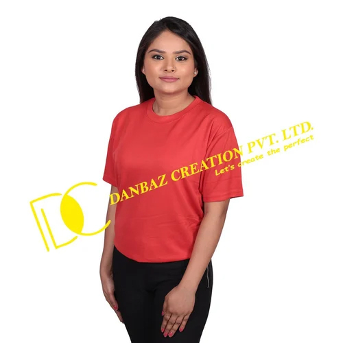 Dry Fit Female Red T-Shirt - Gender: Male