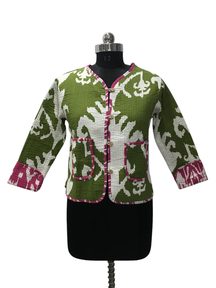 New Allover Printed Crop Jackets - Age Group: Adults