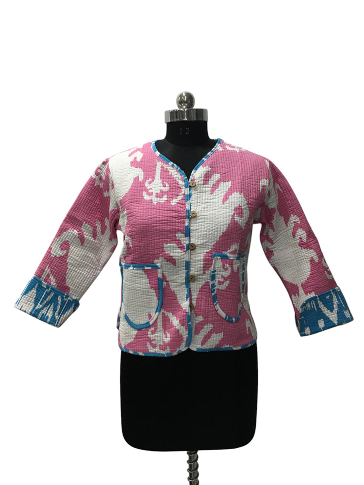 New Allover Printed Crop Jackets - Age Group: Adults