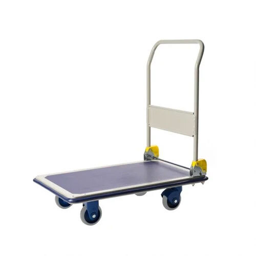 MS Platform Trolley - Stainless Steel & Plastic, 730x490x825 mm - Blue, 150 kg Manual Load Capacity, Expert Guidance & Customization Options