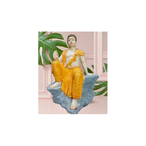 Fiber Budhha Statue - Color: Multicolor