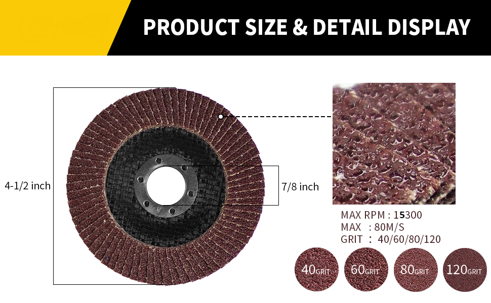 Abrasive Flap Disc - Color: Brown