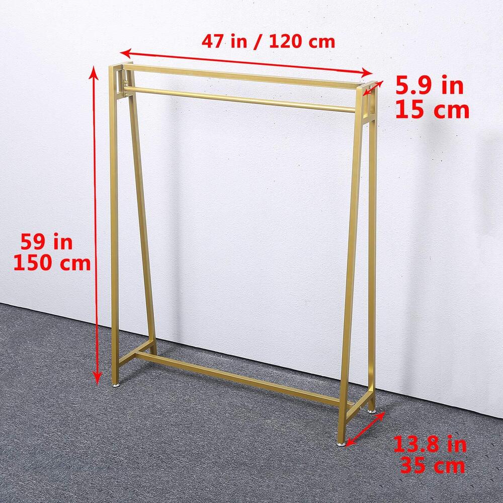 Metal Clothes Rack With Clothing Hanging Rack Organizer For Laundry Drying Rack