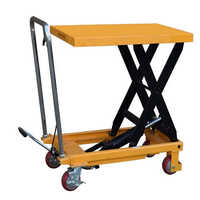 Hydraulic Hand Table Truck - Color: Yellow Black