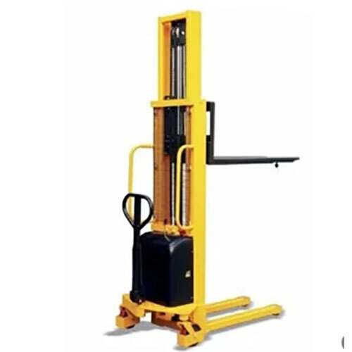 Hydraulic Pallet Stacker - Color: Yellow