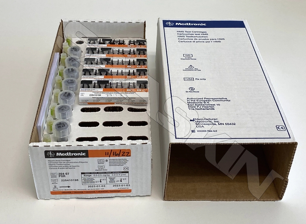 Medtronic Hms Plus Cartridges - Whole Blood Pack Of 9 Nos, Heparin Management System For Enhanced Anticoagulant Dosing Control