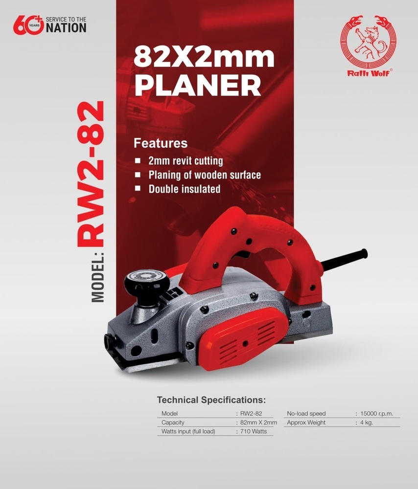 Ralli Wolf 82x2mm Planer (Rw2-82) - Application: Industrial