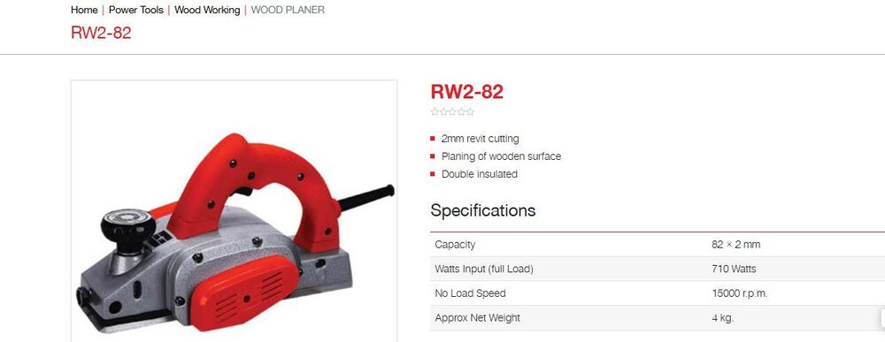 Ralli Wolf 82x2mm Planer (Rw2-82) - Application: Industrial