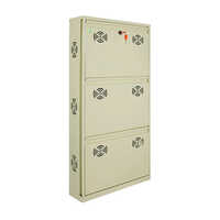 20x41 Inch 3 Door Ivory Wide Wall Mounted Metal Shoe Rack