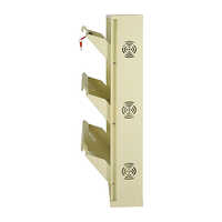 20x41 Inch 3 Door Ivory Wide Wall Mounted Metal Shoe Rack