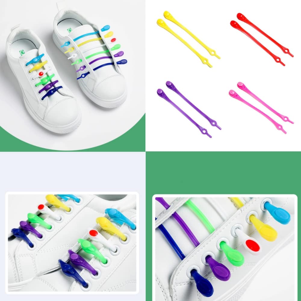 12PCS Shoe Laces for Adults Kids Elastic Laces for Shoes