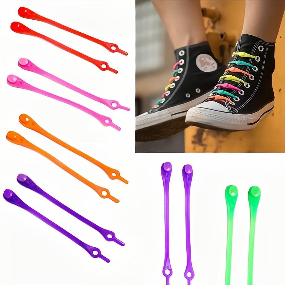 12PCS Shoe Laces for Adults Kids Elastic Laces for Shoes