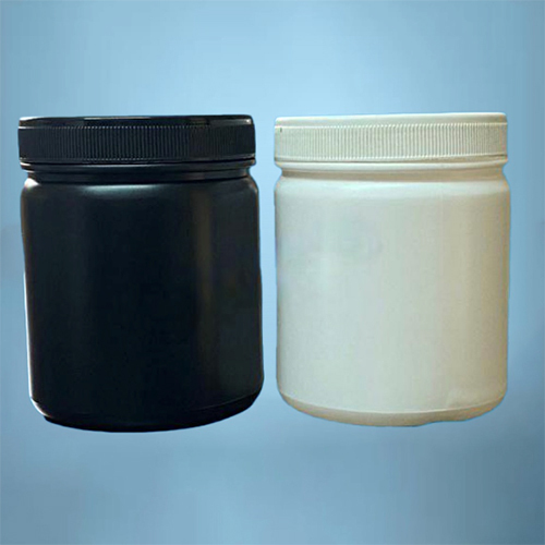 HDPE Protin White And Black Plastic Jars