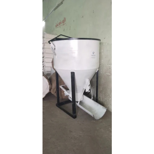 Center Discharge Concrete Bucket - Color: White