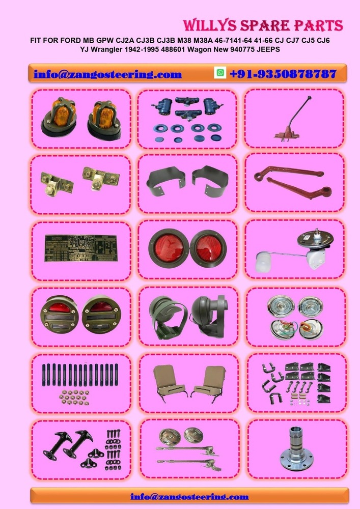 Willys Jeep 1945-1949 Cj3a Parts - Durable Steel Steering Shafts, Precision-engineered Worm And Gear Box Assemblies, Superior Fit For Agriculture Equipment