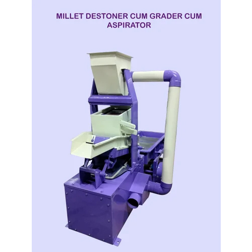 Destoner Cum Grader Cum Aspirator - Color: Purple & White