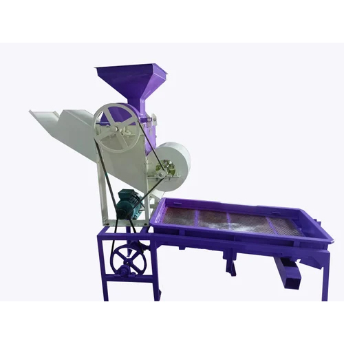 Groundnut Decorticator Cum Grader - Color: Purple & White