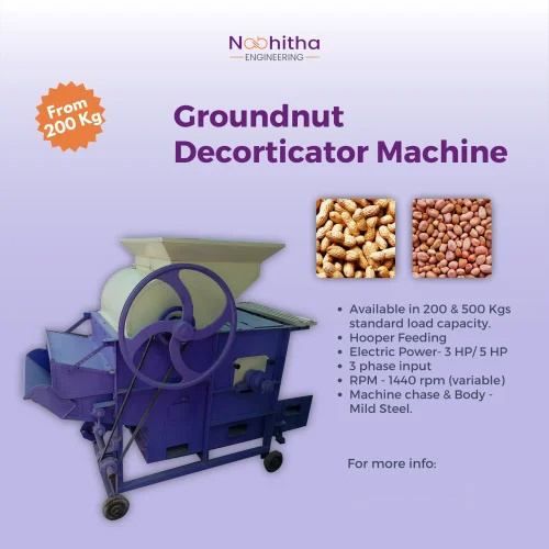 Groundnut Decorticator Machine - Color: Blue