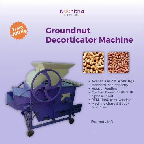 Semi-Automatic Groundnut Decorticator Machine