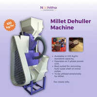 Electric Powered Highly Efficient Millet Dehuller Machine