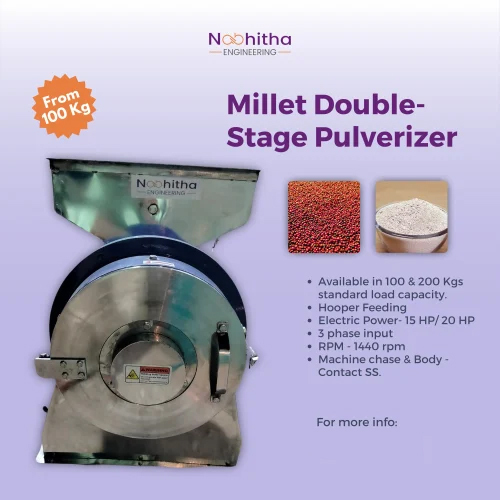 Millet Flour Processing Machine - Color: Silver