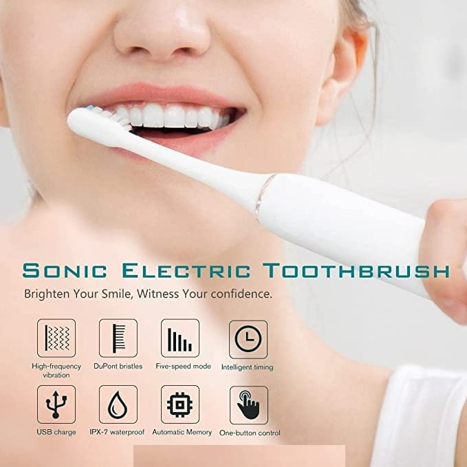 X-3 Sonic Power Toothbrush With 3 Changeable Heads - Color: Multi
