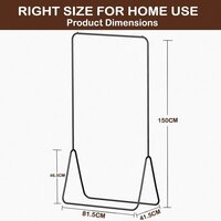 Black Garment Stand/Coat Hanger - 150X81.5X41.5cms - Stylish and Durable Clothes