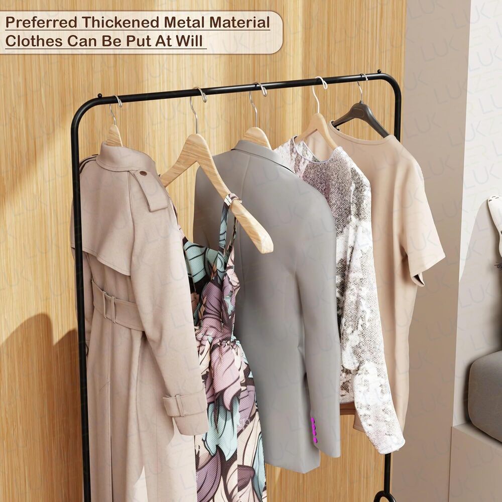Black Garment Stand/Coat Hanger - 150X81.5X41.5cms - Stylish and Durable Clothes
